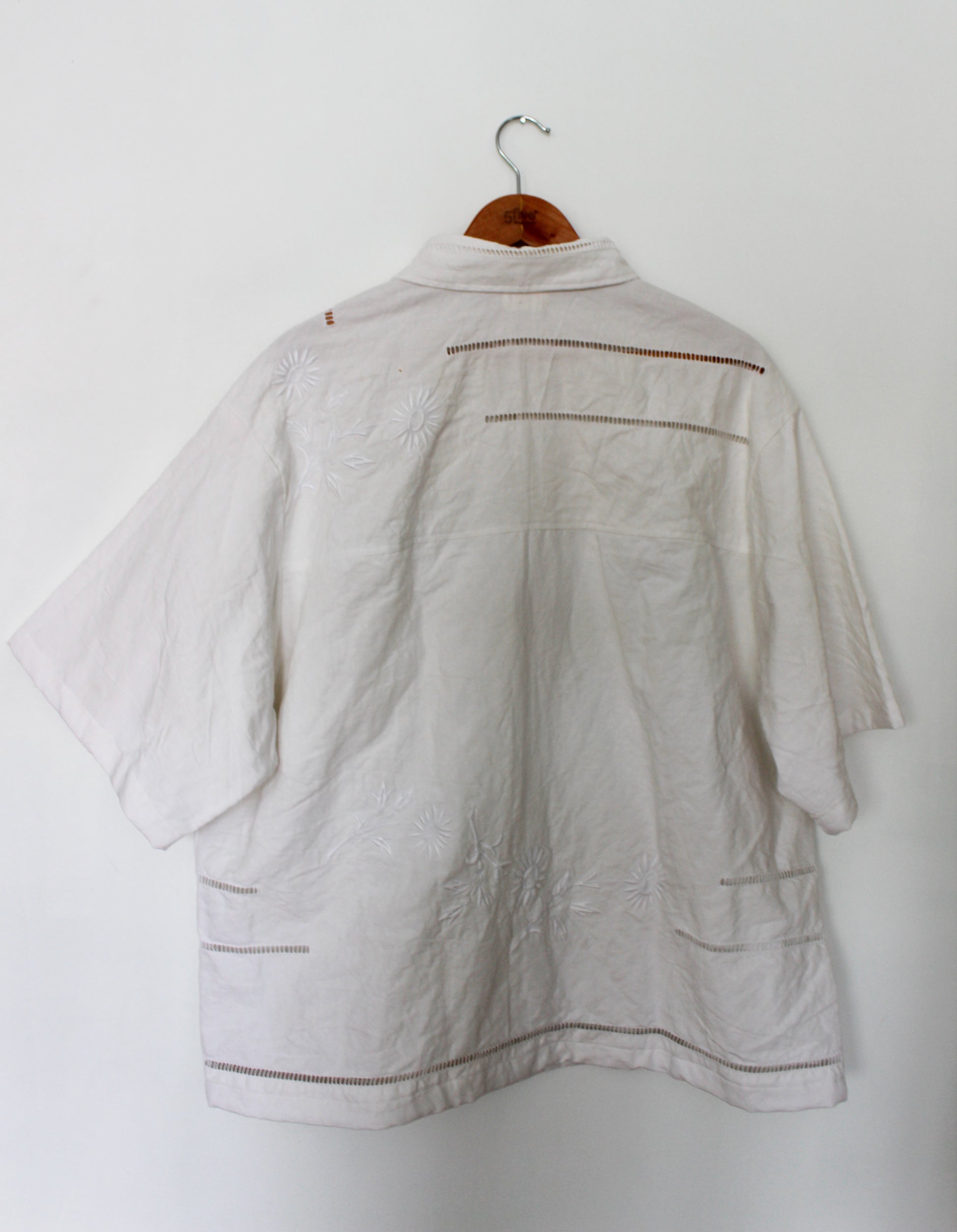 Chemisette blanche brodée