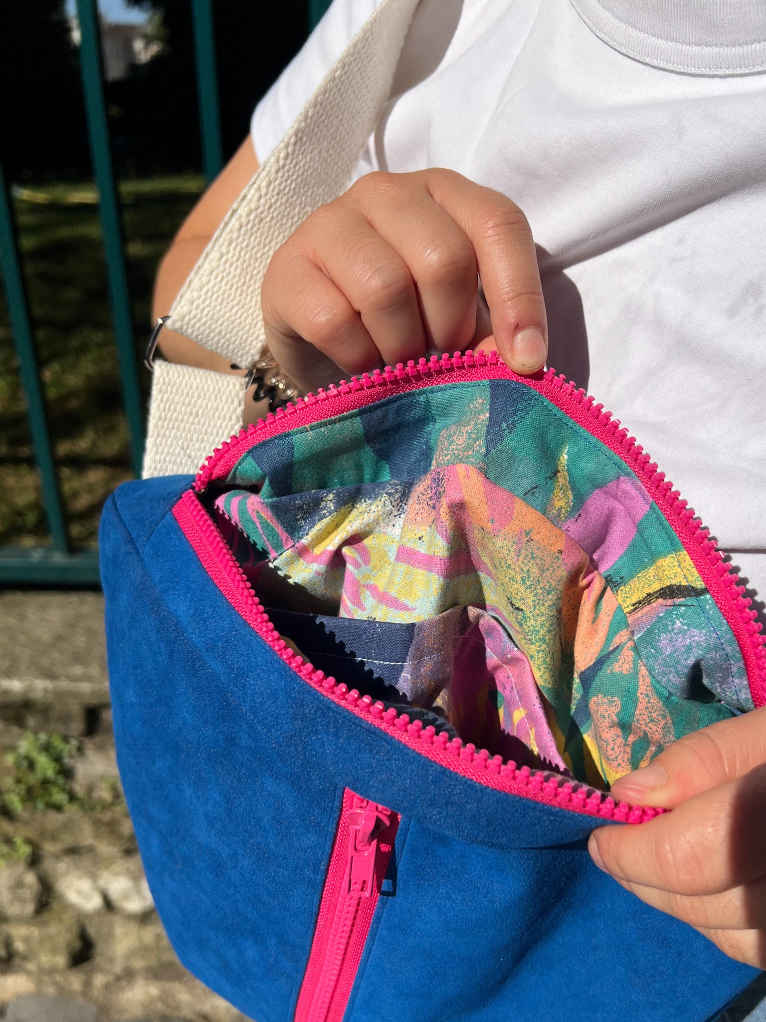 Sac Dodu marine et fucshia