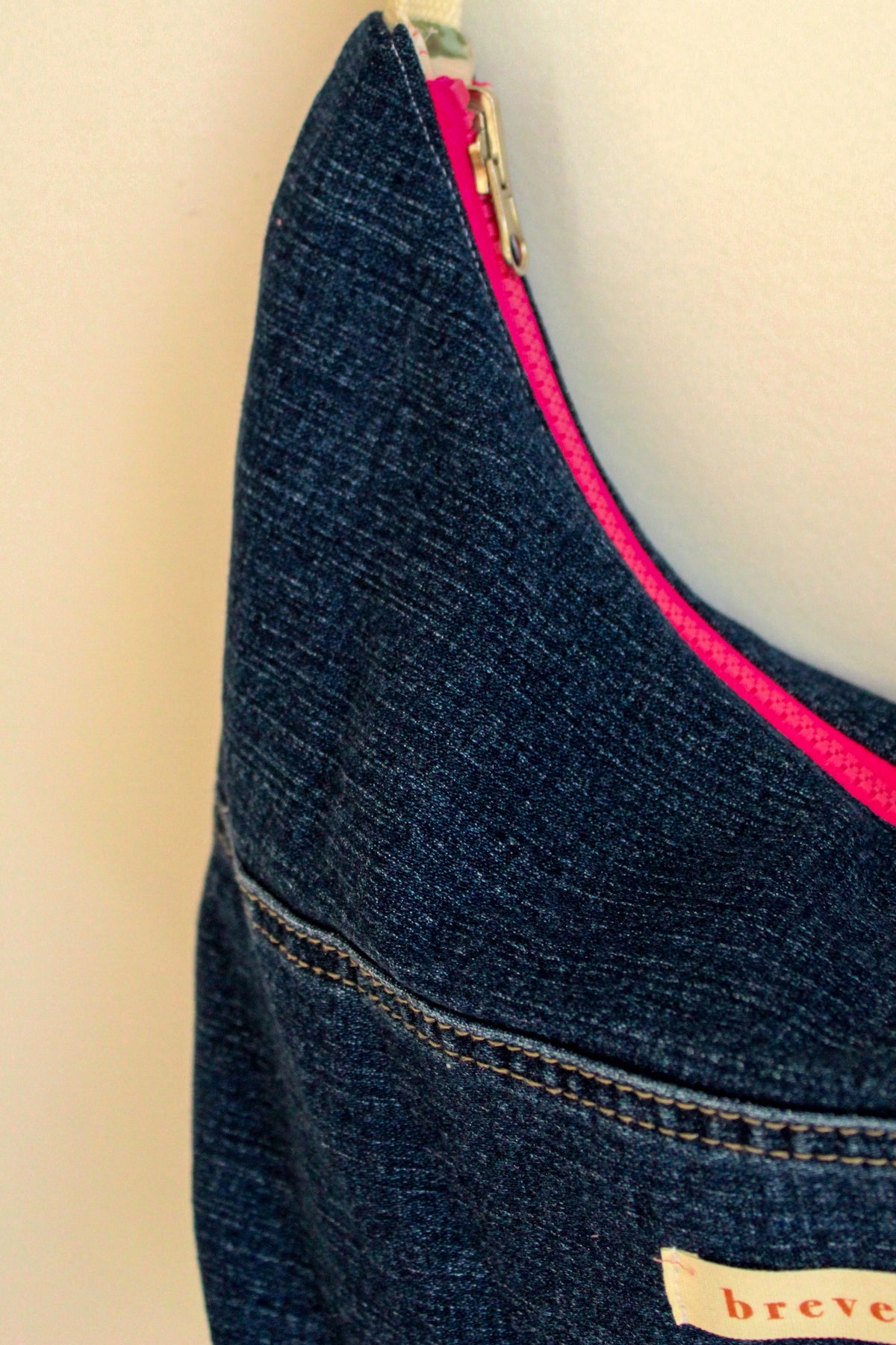 Sac réversible jeans/fleurs