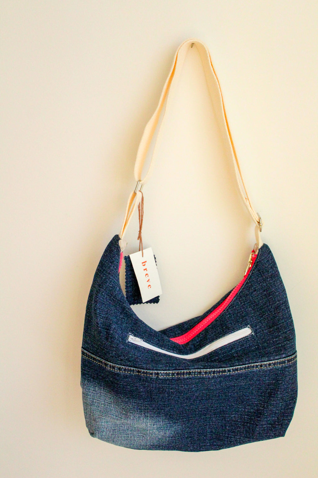 Sac réversible jeans/fleurs