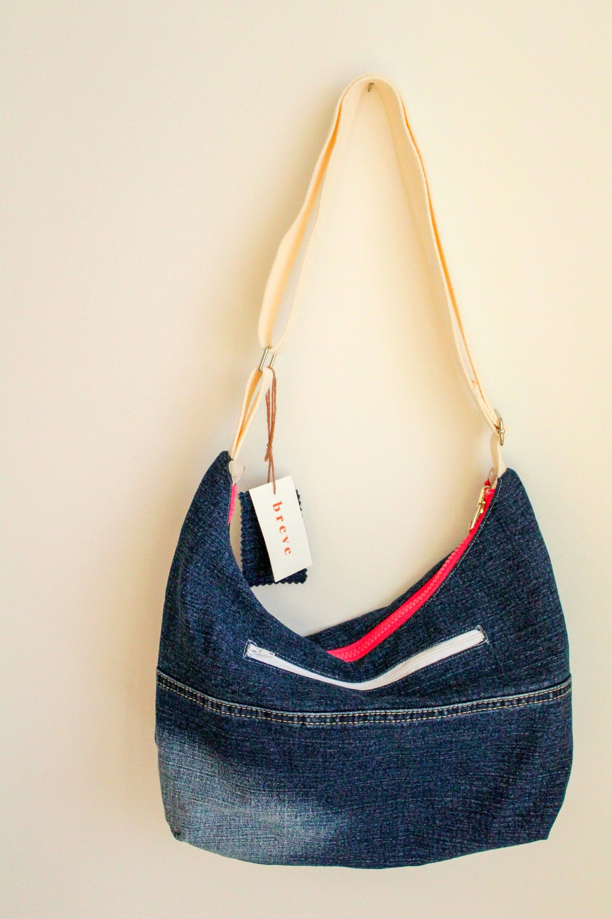 Sac réversible jeans/fleurs