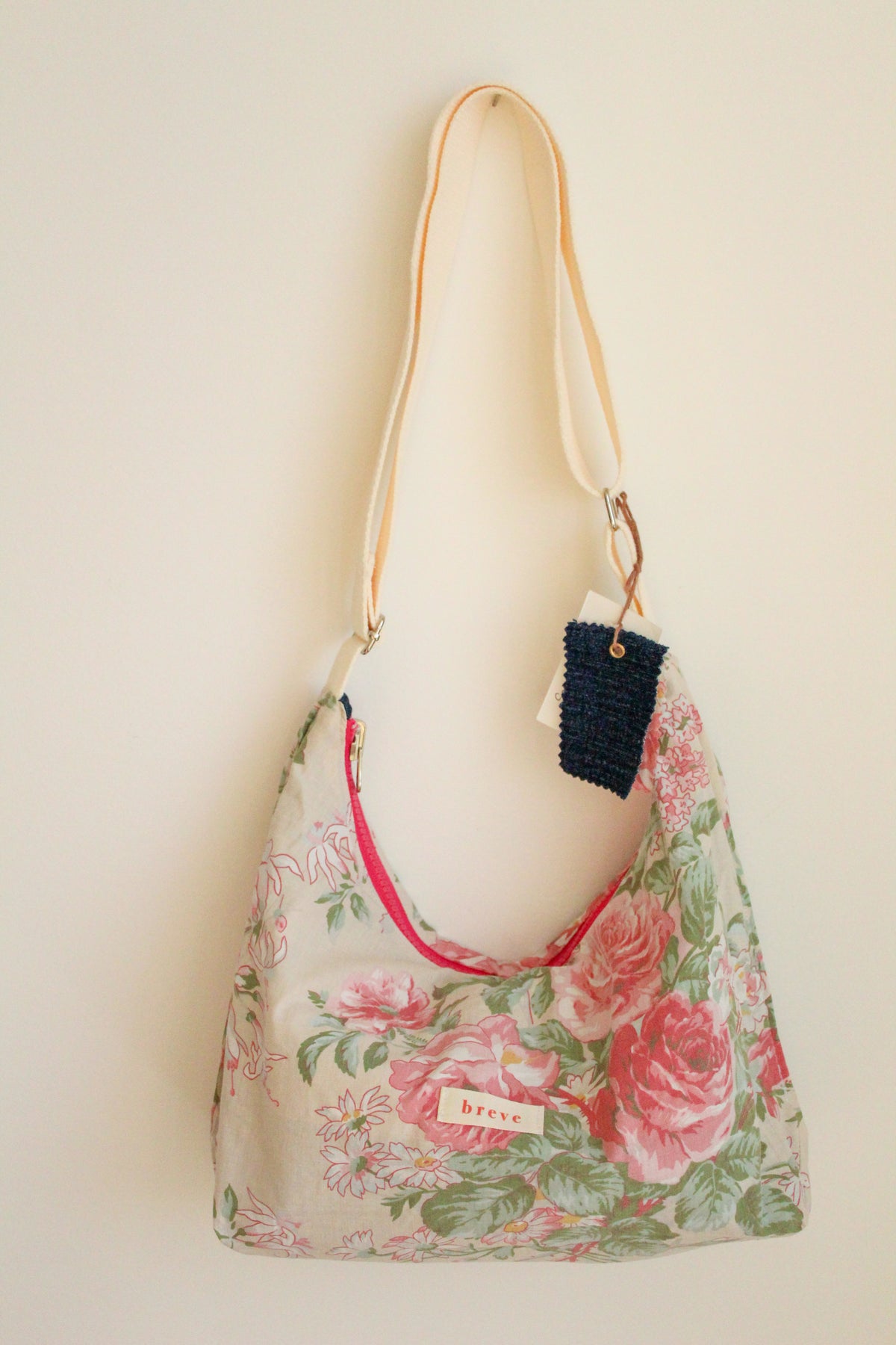 Sac réversible jeans/fleurs