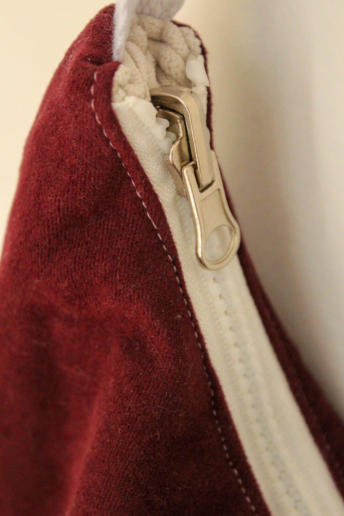 Sac réversible bordeaux/beige