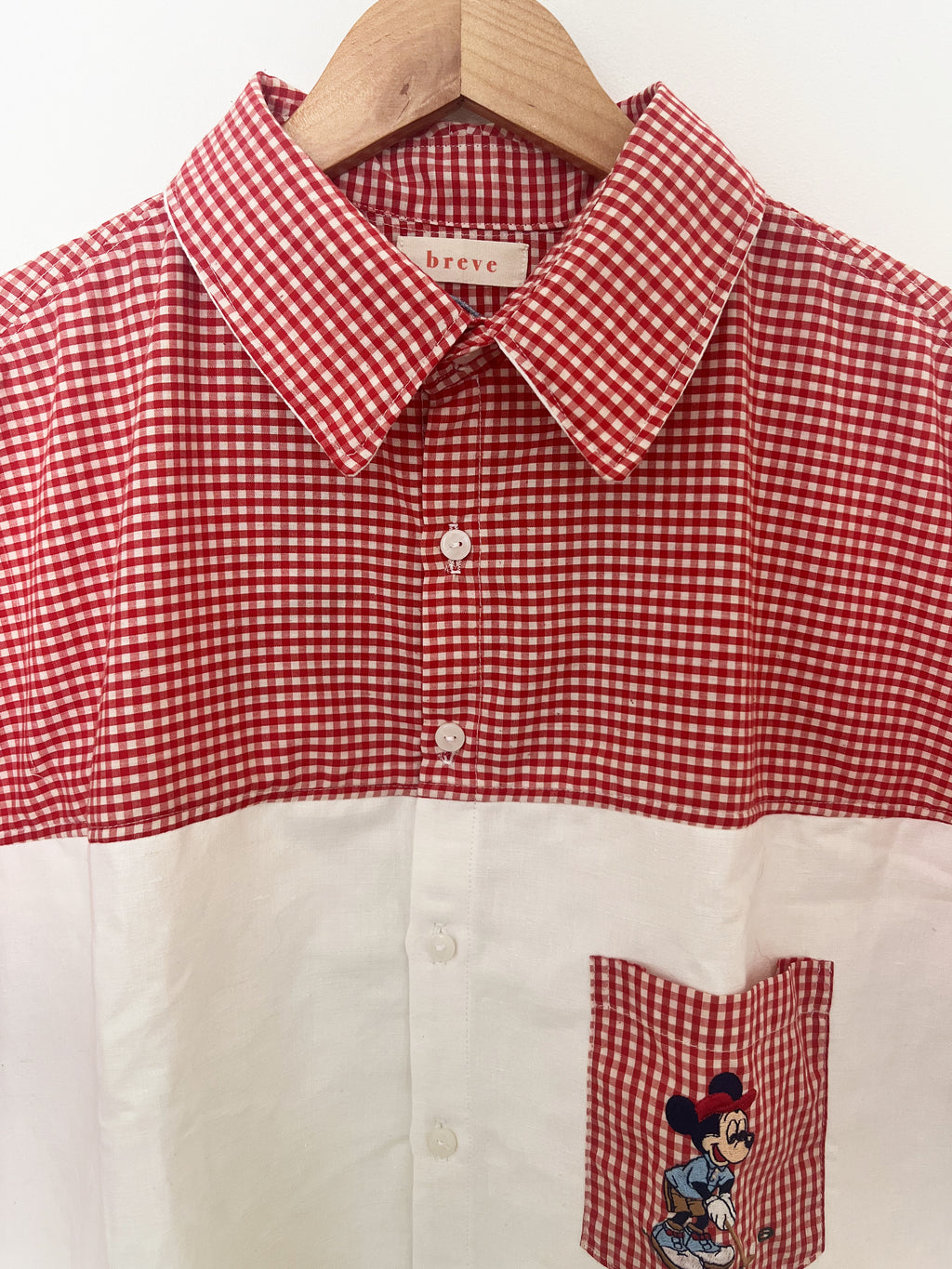 Chemisette vichy Mickey