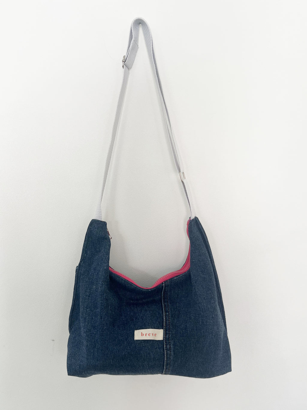 Sac réversible jeans / rayé
