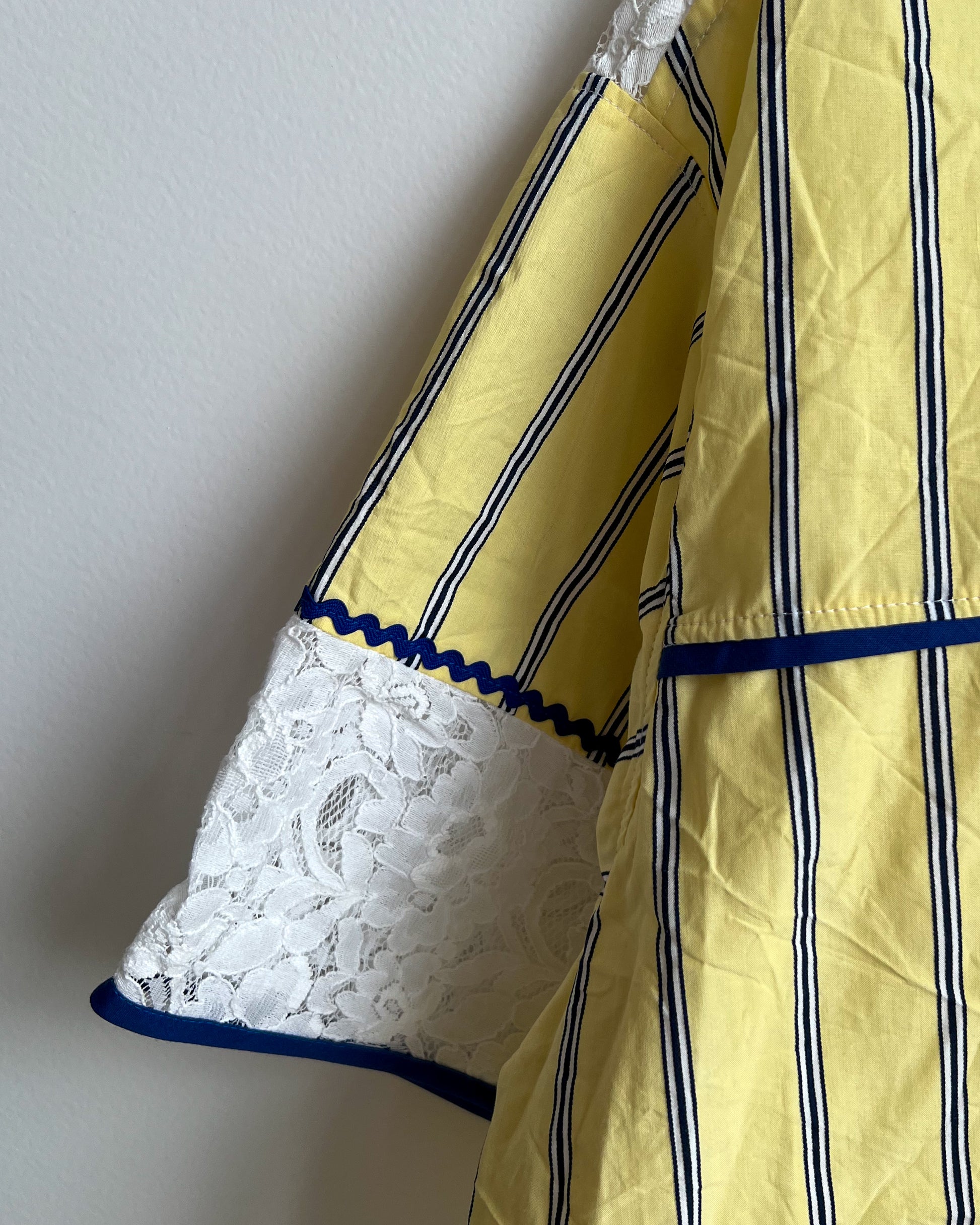 Chemisette CROP jaune et dentelle