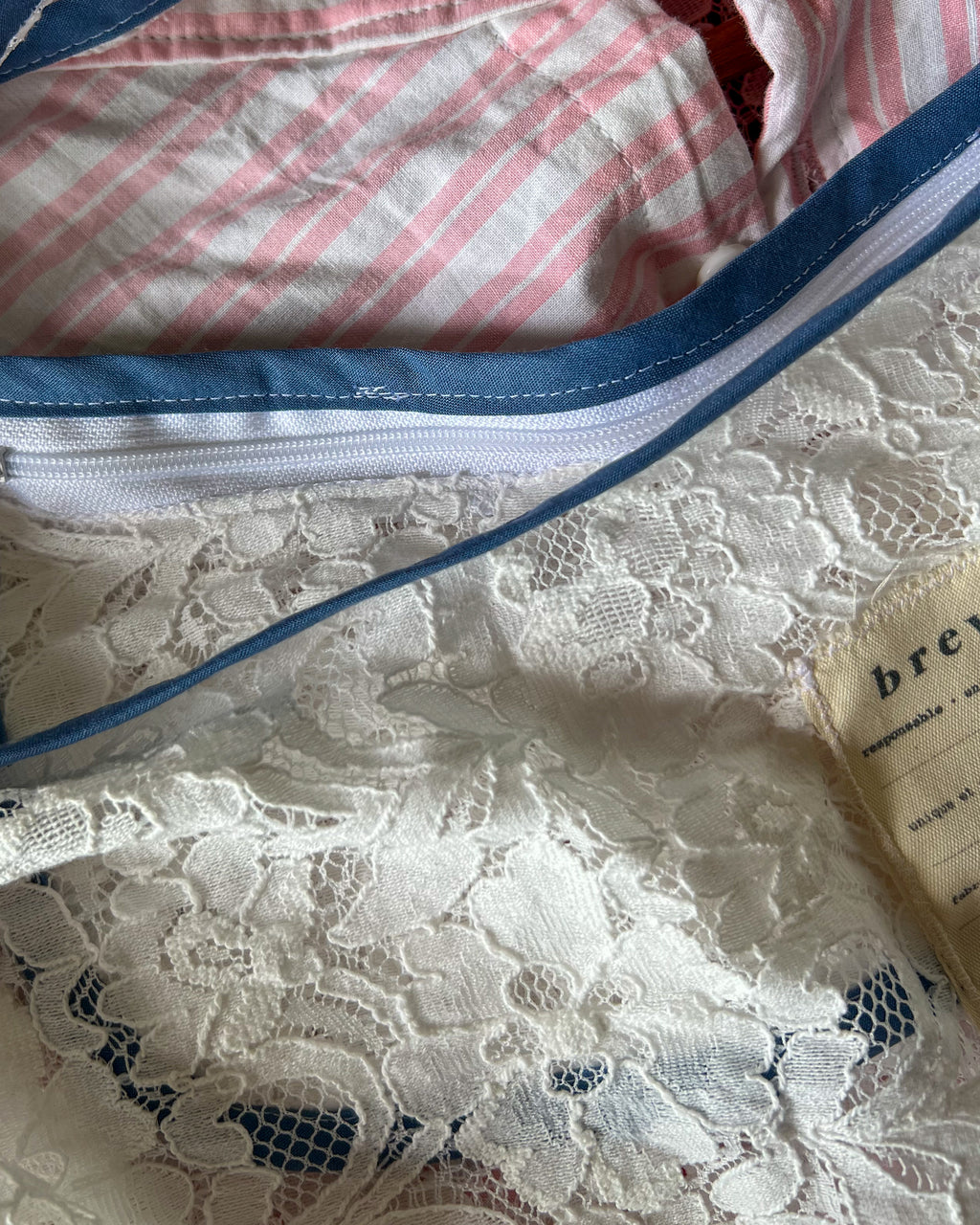 Sac MINI dentelle et bleu