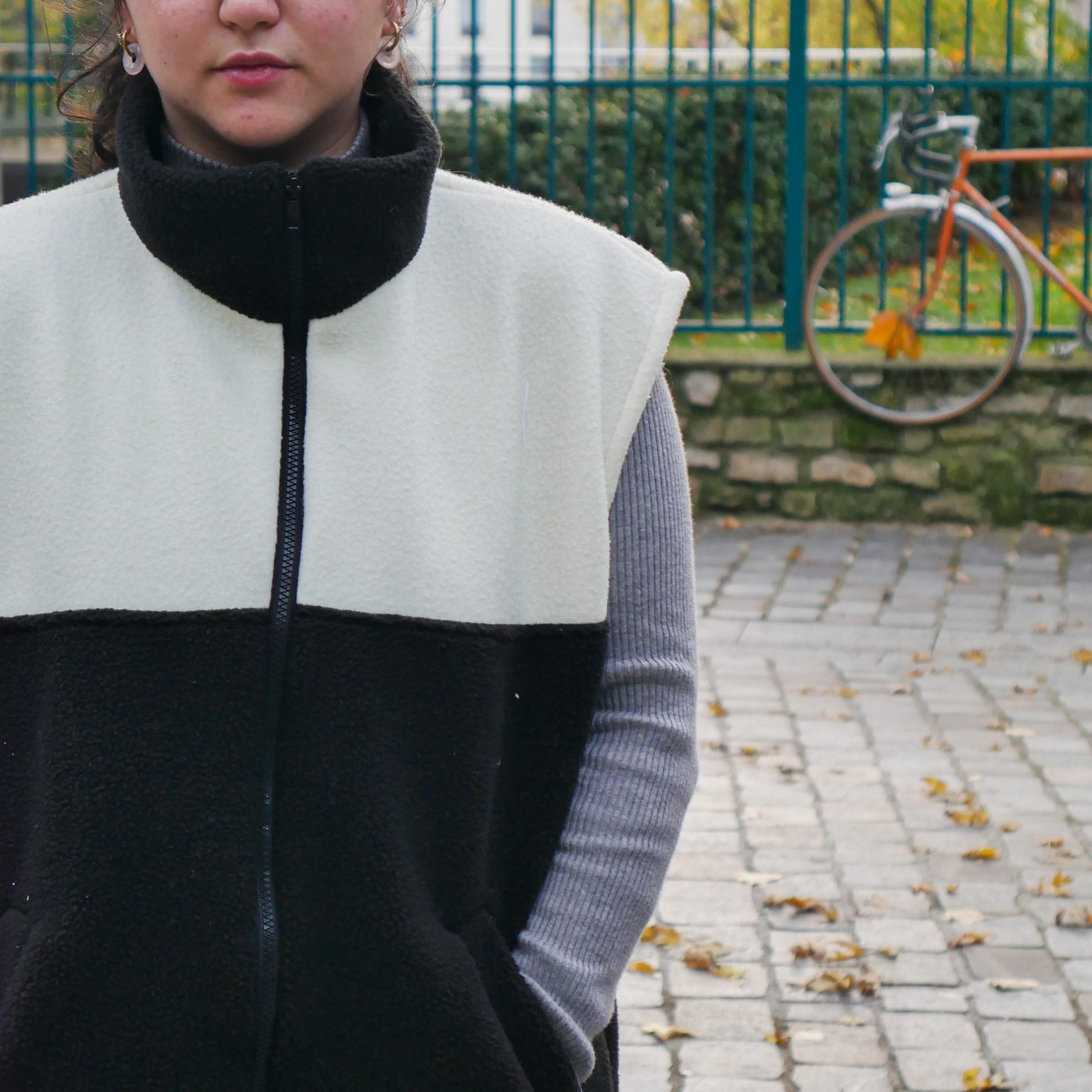 Veste noir/blanche SM